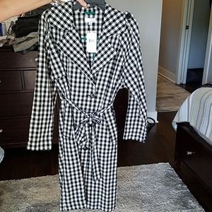 Gingham Trench Coat